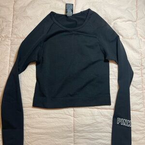 PINK Victoria's Secret Black Long Sleeve Women's Top